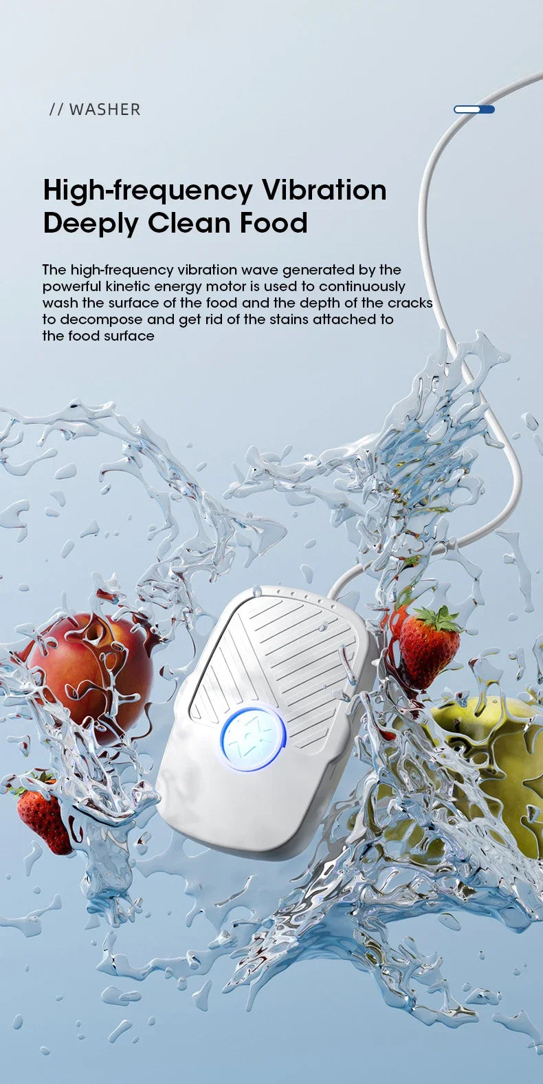 HydroPulse™ Mini Ultrasonic Cleanser
