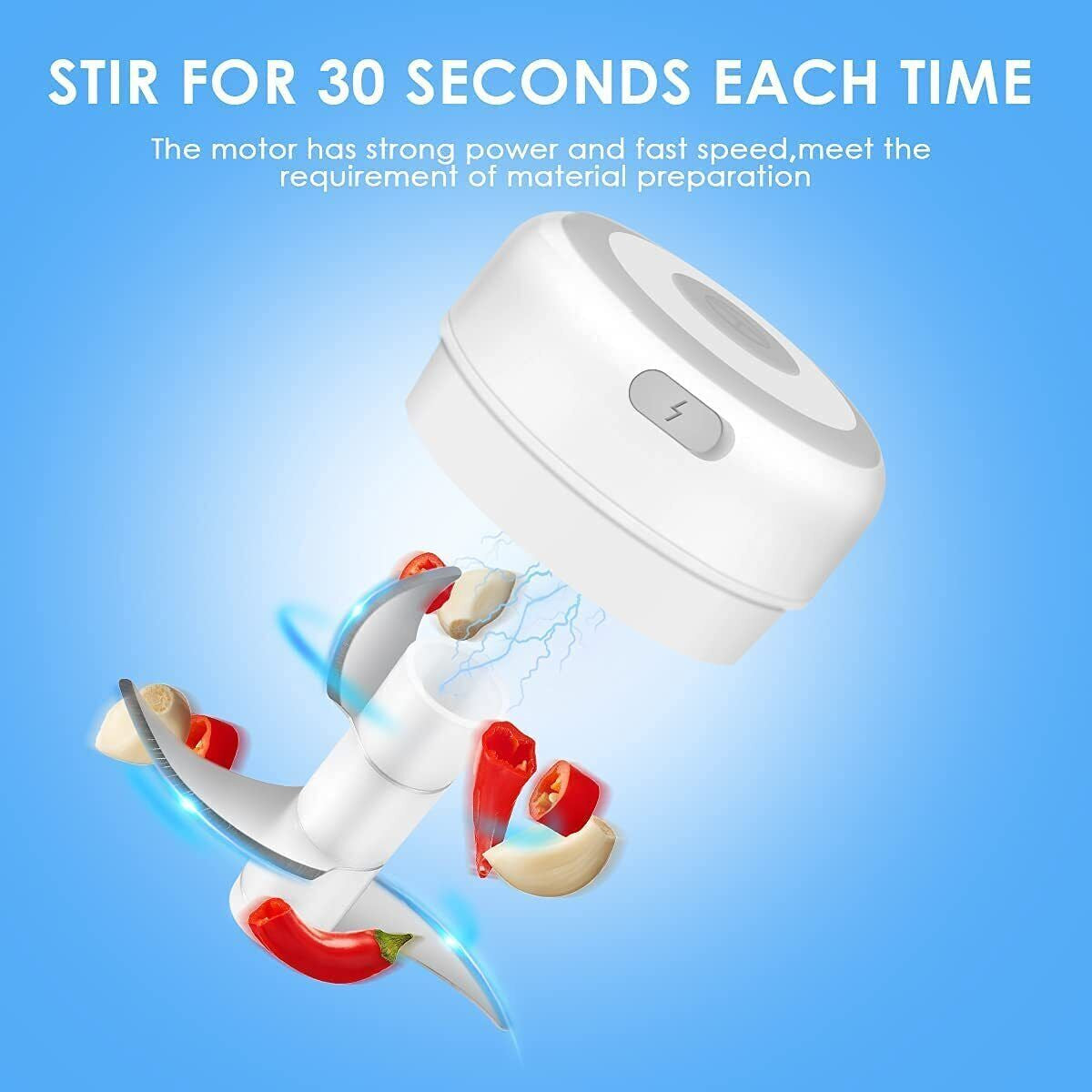 Electric Mini Garlic Chopper Meat Onion Grinder Crusher Cutter for Vegetable NEW