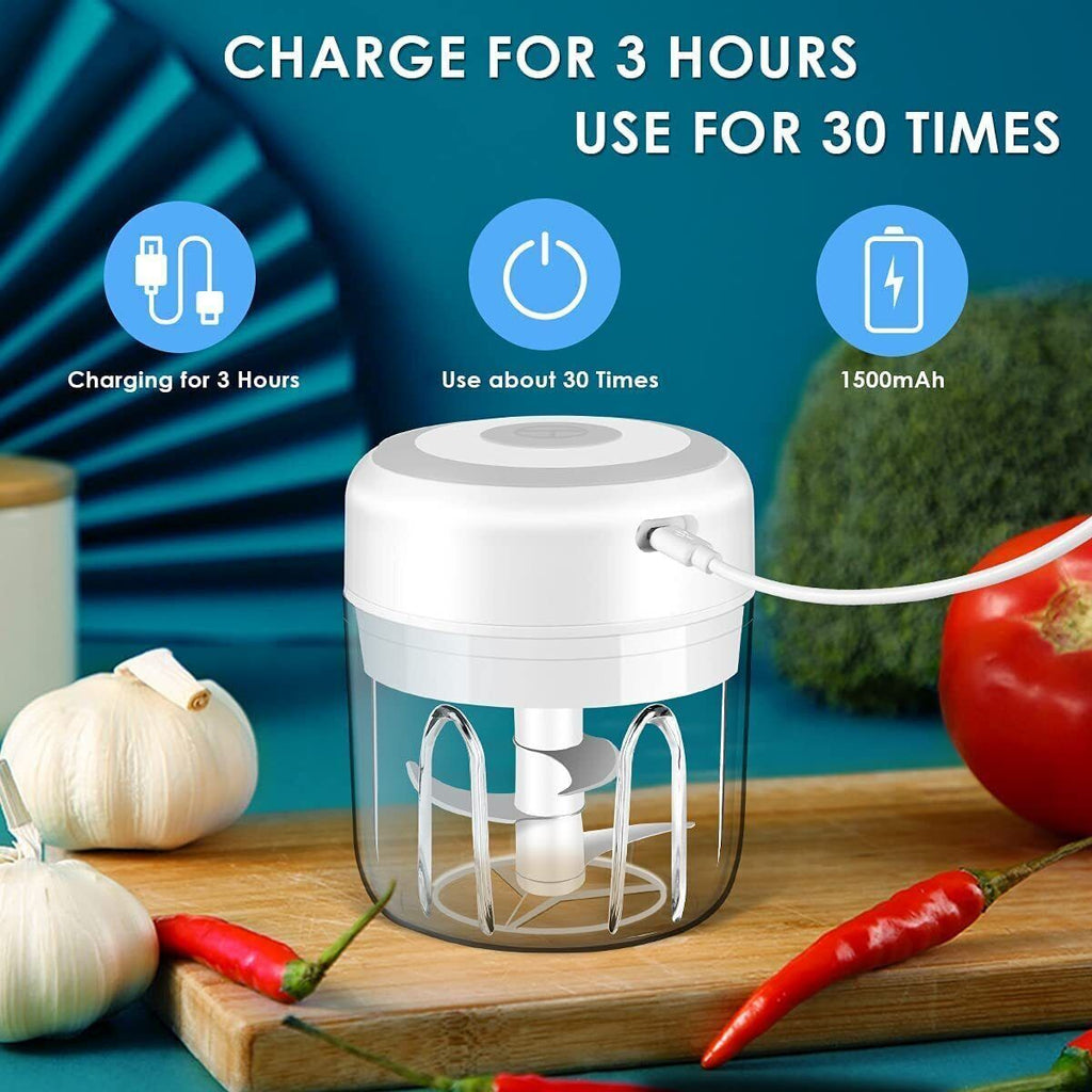 Electric Mini Garlic Chopper Meat Onion Grinder Crusher Cutter for Vegetable NEW
